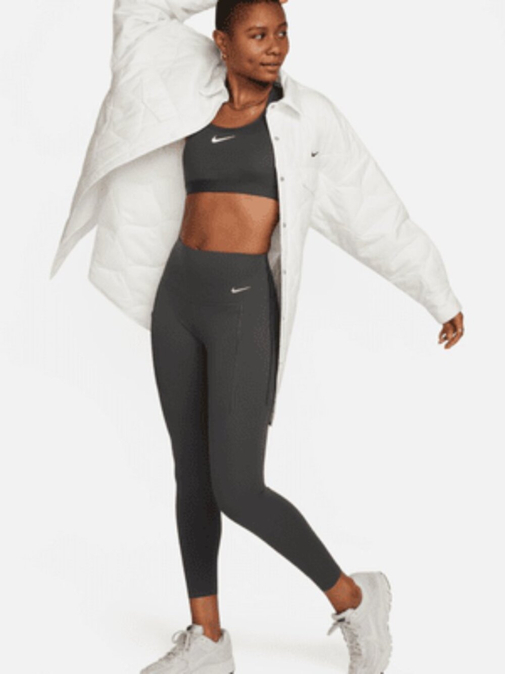 Nike Universa Women's High-Waisted 7/8 Leggings with No Front Seam